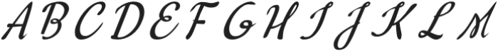 Roolly Italic otf (400) Font UPPERCASE