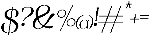 Rooyale Italic otf (400) Font OTHER CHARS