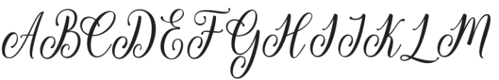 Rosallia Regular otf (400) Font UPPERCASE