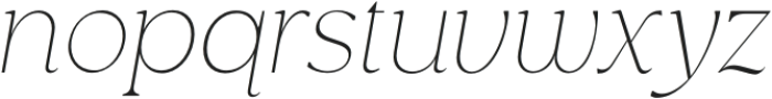 Rosan Serif Thin Italic otf (100) Font LOWERCASE