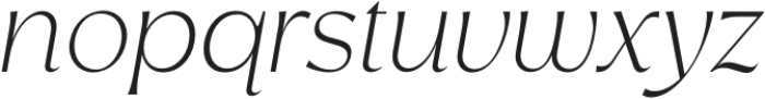 Rosan Stylish Extra Light Italic otf (200) Font LOWERCASE