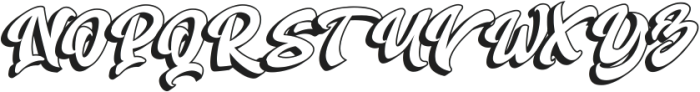 Rose jane script - shadow otf (400) Font UPPERCASE