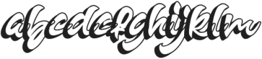 Rose jane script - shadow otf (400) Font LOWERCASE