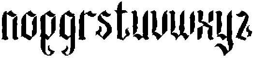 Roseartuk Rough otf (400) Font LOWERCASE