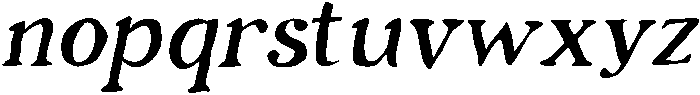 Rosemary-Italic otf (400) Font LOWERCASE