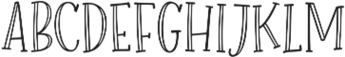 Roseroot Cottage Serif Hollow ttf (400) Font LOWERCASE