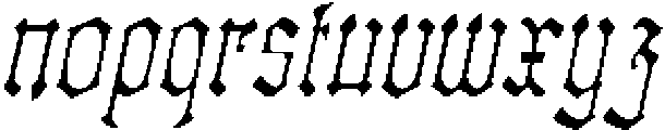 Rosevart Drawn Italic otf (400) Font LOWERCASE