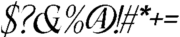 Rosevine CYRILLIC Oblique otf (400) Font OTHER CHARS