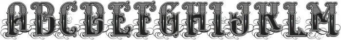 Rosewell decorative otf (400) Font UPPERCASE