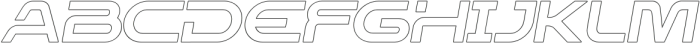Rostex Oblique Outline otf (400) Font UPPERCASE