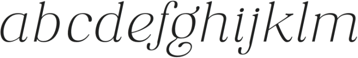 Rosting Gapertas Italic Thin Italic otf (100) Font LOWERCASE