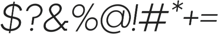 Rothek Light Italic otf (300) Font OTHER CHARS