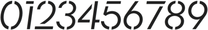 Rothek Stencil Normal Italic otf (400) Font OTHER CHARS