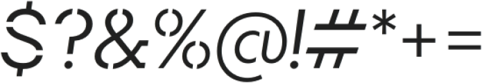Rothek Stencil Normal Italic otf (400) Font OTHER CHARS