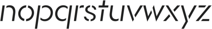 Rothek Stencil Normal Italic otf (400) Font LOWERCASE