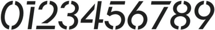 Rothek Stencil Regular Italic otf (400) Font OTHER CHARS