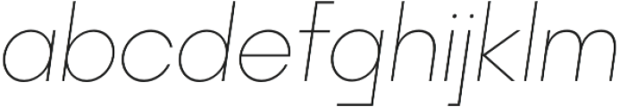 Rothek Thin Italic otf (100) Font LOWERCASE