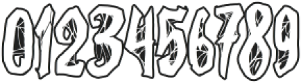 Rotten Spirits Outline otf (400) Font OTHER CHARS
