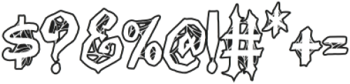Rotten Spirits Outline otf (400) Font OTHER CHARS