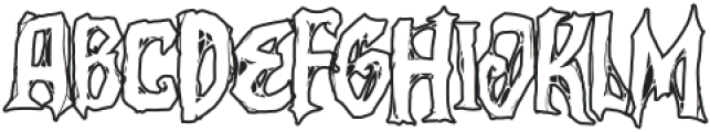 Rotten Spirits Outline otf (400) Font UPPERCASE