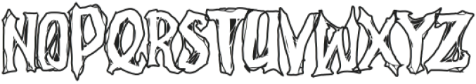 Rotten Spirits Outline otf (400) Font UPPERCASE