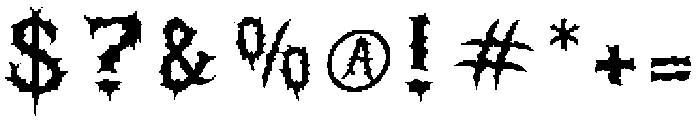 Rotting Genesis Regular otf (400) Font OTHER CHARS