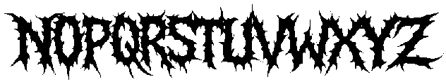 Rotting Genesis Regular otf (400) Font UPPERCASE