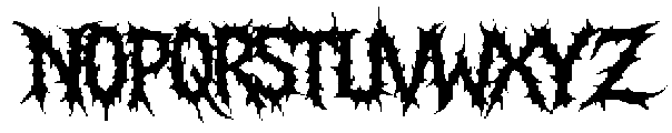 Rotting Genesis Regular otf (400) Font LOWERCASE