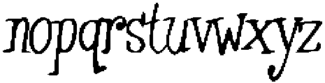Rough Draft Regular otf (400) Font LOWERCASE