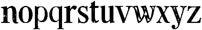 Rough Elegant Serif Regular otf (400) Font LOWERCASE