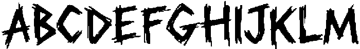 Rough Graphite Regular otf (400) Font UPPERCASE