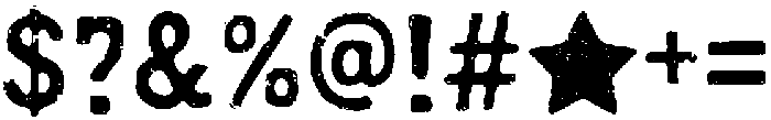 Rough Stampy Regular otf (400) Font OTHER CHARS