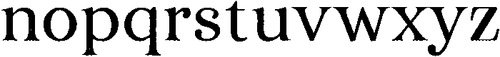 Rough ttf (400) Font LOWERCASE