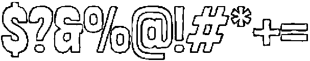 Rougho Outline otf (400) Font OTHER CHARS