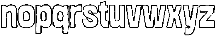 Rougho Outline otf (400) Font LOWERCASE