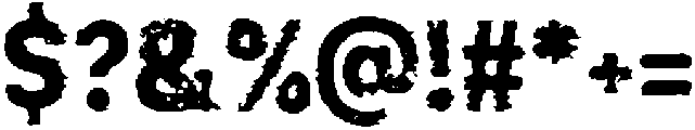 Roughut Regular otf (400) Font OTHER CHARS