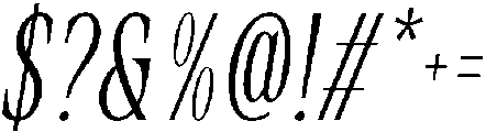 Rovair Lekosty Extra Light Italic otf (200) Font OTHER CHARS