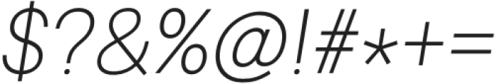 Rovelle Uno ExtraLight Italic otf (200) Font OTHER CHARS