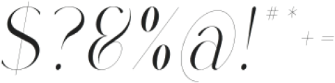 Rowan Narrower 1 Italic otf (400) Font OTHER CHARS