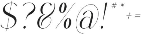 Rowan Narrower 2 Italic otf (400) Font OTHER CHARS