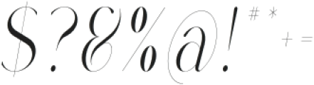 Rowan Narrowest 1 Italic otf (400) Font OTHER CHARS