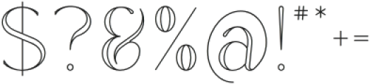 Rowan Outline 3 otf (400) Font OTHER CHARS