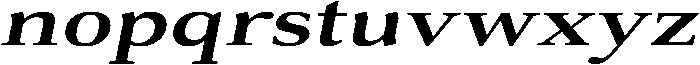 Roxetto Bold Expanded Slanted otf (700) Font LOWERCASE