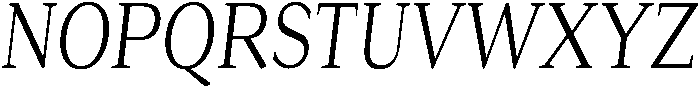Roxetto Condensed Slanted otf (400) Font UPPERCASE