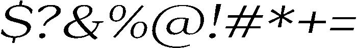 Roxetto Expanded Slanted otf (400) Font OTHER CHARS