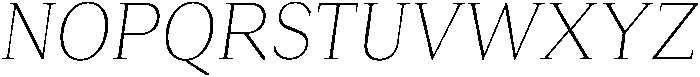 Roxetto ExtLt SemCond Slant otf (400) Font UPPERCASE