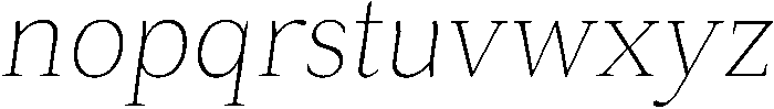 Roxetto ExtLt SemCond Slant otf (400) Font LOWERCASE