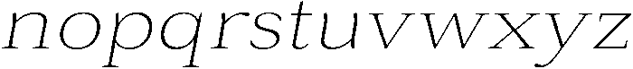 Roxetto ExtLt SemExp Slant otf (400) Font LOWERCASE