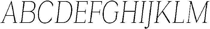 Roxetto Extra Light Condensed Slanted otf (200) Font UPPERCASE