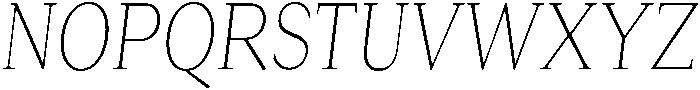 Roxetto Extra Light Condensed Slanted otf (200) Font UPPERCASE
